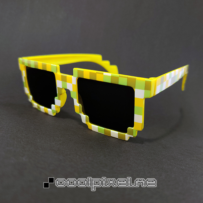 CoolPixel.me MODEL 116 – STEL mønstret gul, blank, LINSE – STR 14,3