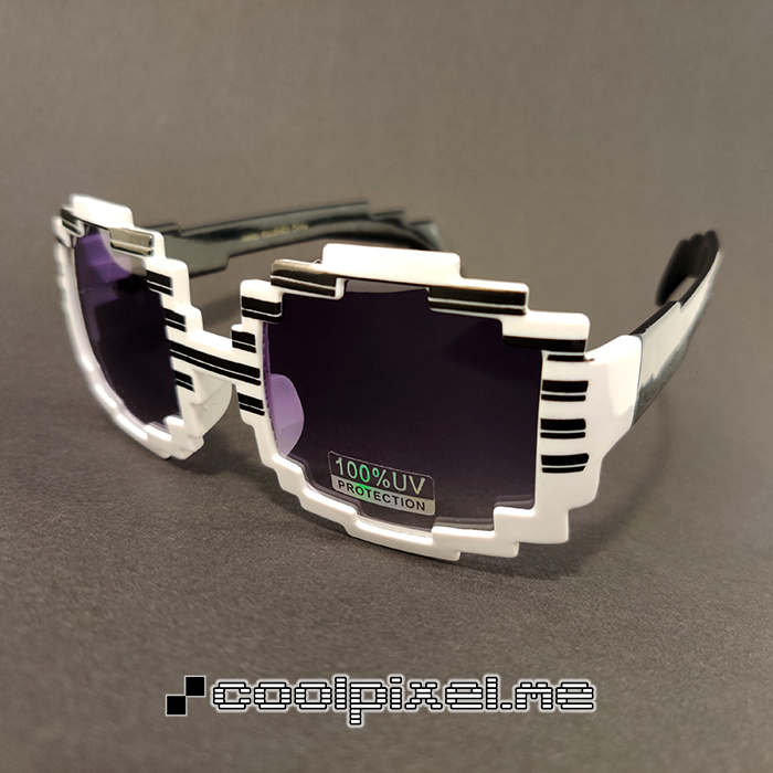 MODEL 252- STEL hvid, blank med sorte striber og sorte vinger, LINSE lilla gradueret - STR 12,5 - PRIS 200 - photo light box w LOGO