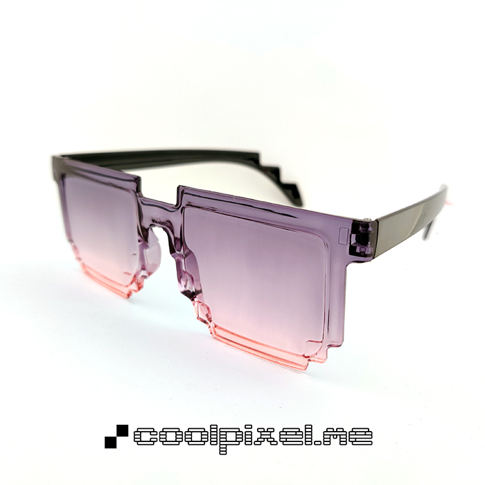 MODEL 210 – STEL gennemsigtig gradueret lilla pink m ssorte vinger, blank, LINSE gennemsigtig gradueret pink lilla pink – STR 14,4