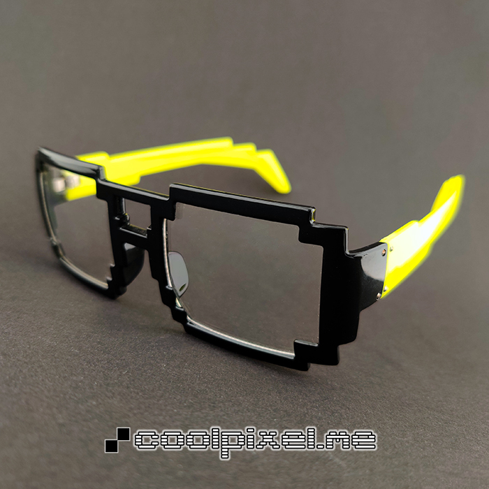 MODEL 298 – STEL sort med gule vinger, blank, LINSE gennemsigtig – STR 14,5