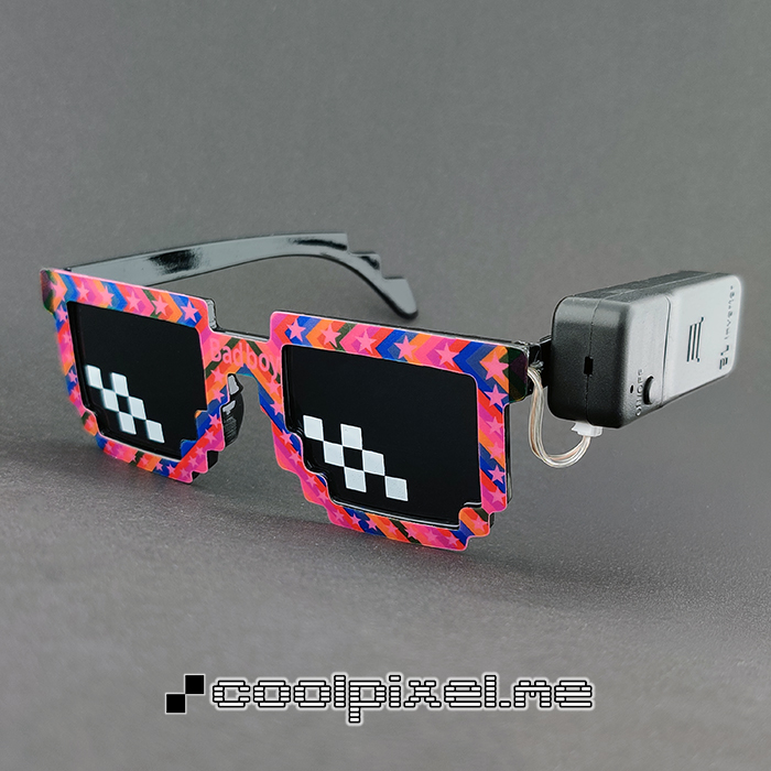 MODEL 179 - STEL Le pile pink med strjerner, blank, LINSE normal med hvide pixels - STR 14,3 - PRIS 250 - photo light box w LOGO - 2