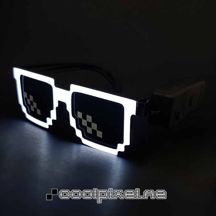 MODEL 105 – STEL Le hvid, blank, LINSE normal med hvide pixels – STR 14,3