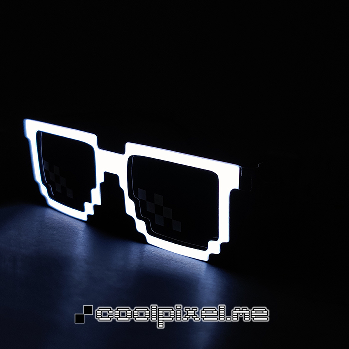 MODEL 106 – STEL Le hvid, blank, LINSE normal med hvide pixels – STR 14,3