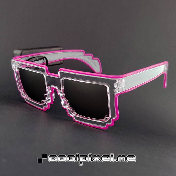 MODEL 195 - STEL gennemsigtig EL lilla, blank, LINSE spejl - STR 14,3 - PRIS 250 - photo light box w LOGO - 2